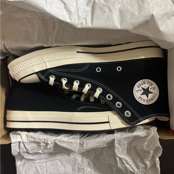 Converse Black and White High-Tops - Picture 3 of 4